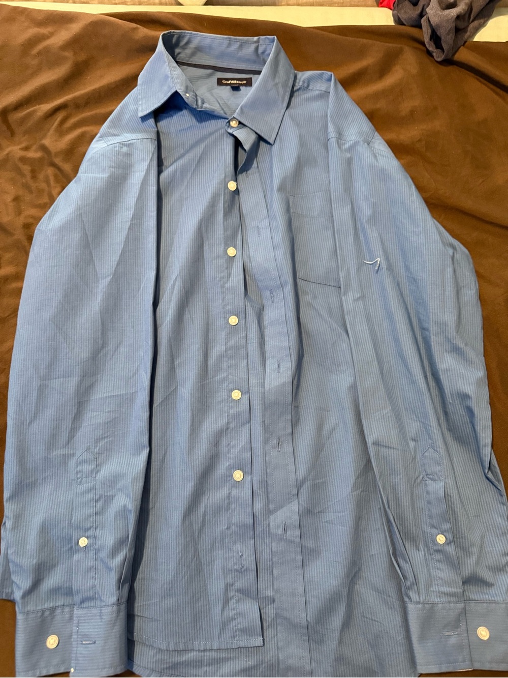 croft & barrow Light Blue Pinstripe Dress Shirt